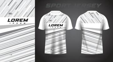 white gray shirt soccer football sport jersey template design mockup vector