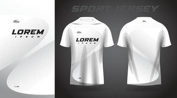 white gray shirt soccer football sport jersey template design mockup vector