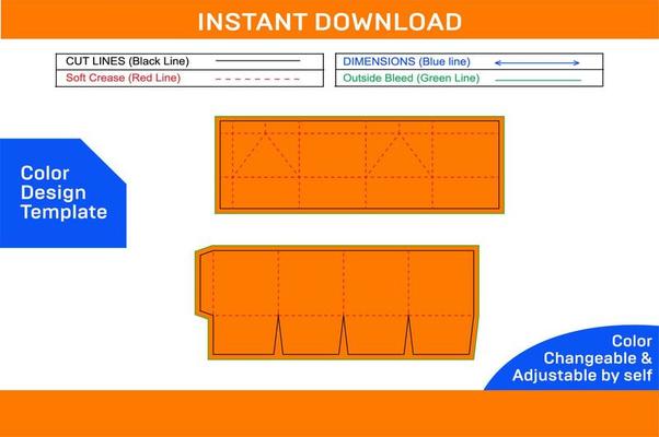 Gift box, house style surprise gift box dieline template and 3D box design Color Design Template