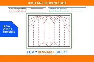 Boat shaped tray dieline template and 3D boat design Blank dieline template vector