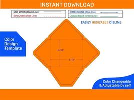 Document holder envelope die cut template Color Design Template vector