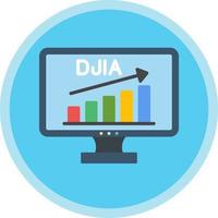 diseño de icono de vector de djia