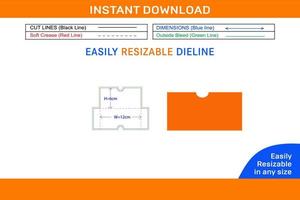 CD insert box dieline template and 3D box design Box dieline and 3D box vector