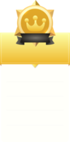 Gold medals.award medals icons with form or list png