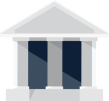 Bank building illustration. The concept of banking or business services. png