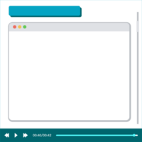 diseño software ventanas web ventana pantalla Bosquejo. vídeo jugador Bosquejo. png