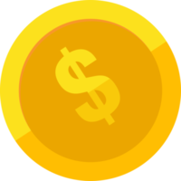 Coin and money cash icon png