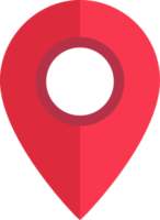 Red location pin icon for maps and navigation png
