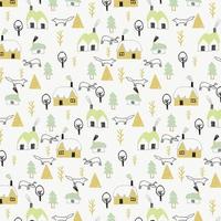 Hand drawn vector seamless pattern