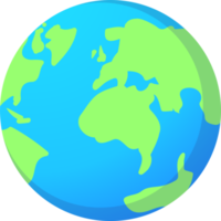 blauw aarde wereldbol icoon illustratie png