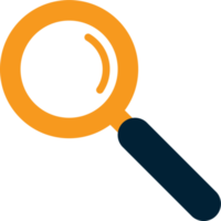 Simple web tool. stationery icon . magnifying glass png