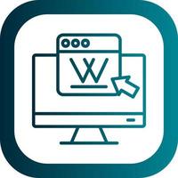 Wikipedia Vector Icon Design