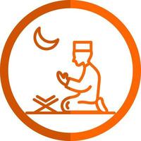 Muslim Praying Vector Icon Design