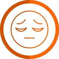 Pensive Face Vector Icon Design