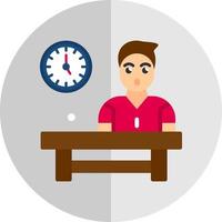 diseño de icono de vector de tiempo de trabajo