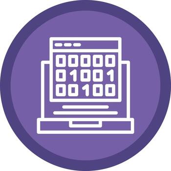 diseño de icono de vector de código binario