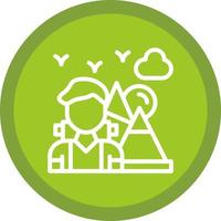 Hiking Vector Icon Design