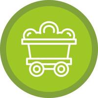 Mining Cart Vector Icon Design