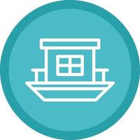 Houseboat Vector Icon Design