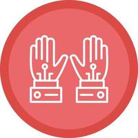 Wired Gloves Vector Icon Design