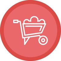 Wheelbarrow Vector Icon Design