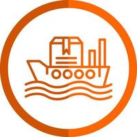 diseño de icono de vector de barco de envío en todo el mundo