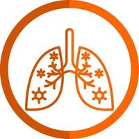 diseño de icono de vector de infección de pulmones