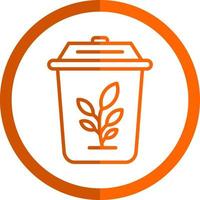 diseño de icono de vector de basura de planta