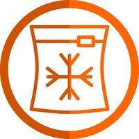 Ice Bag Vector Icon Design