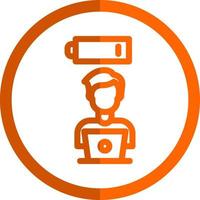 Sleepy Worker Vector Icon Design