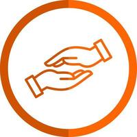 Helping Hand Vector Icon Design