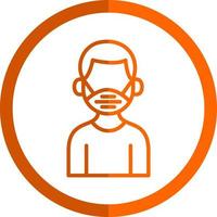 Man Wearing Mask Vector Icon Design