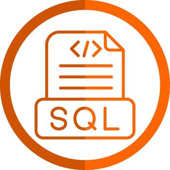 diseño de icono de vector de archivo sql