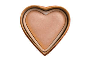 Beige heart box isolated on a transparent background png