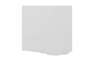 blanco Rasgado papel aislado en un transparente antecedentes png