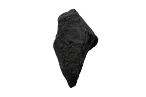 Black stone isolated on a transparent background png