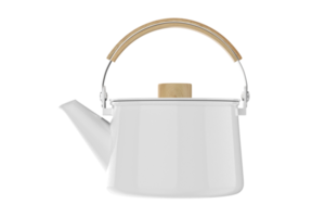 White teapot isolated on a transparent background png