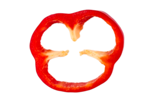 Slice of paprika isolated on a transparent background png