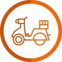 Delivery Scooter Vector Icon Design