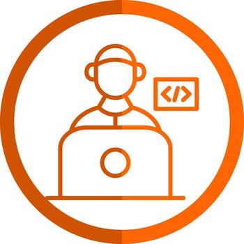 diseño de icono de vector de programador