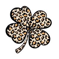 Kleeblatt Blatt und Leopard Haut png