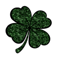 Clover leaf and green bling background png