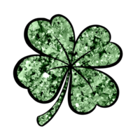 Clover leaf and green bling background png