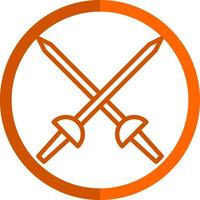 Fencing Vector Icon Design