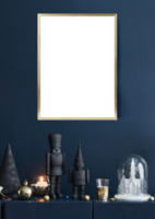 Christmas frame mockup isolated on transparent background png