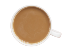 White cup of coffe milk isolated on a transparent background png