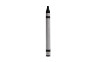 Black crayon isolated on a transparent background png