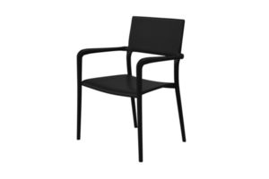 zwart stoel geïsoleerd Aan een transparant achtergrond png