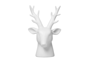 White reindeer isolated on a transparent background png