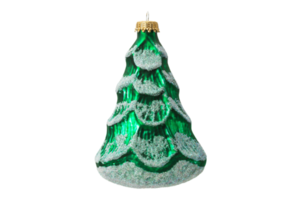 Green christmas tree decor isolated on a transparent background png